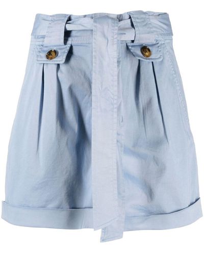 Woolrich Shorts con cintura lazada - Azul