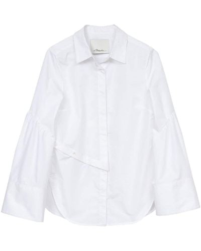 3.1 Phillip Lim Camisa asimétrica a capas - Blanco