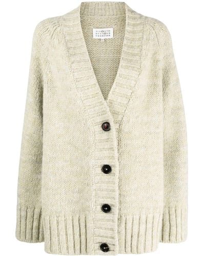 Maison Margiela Chunky-Knit Oversize Cardigan - Natural