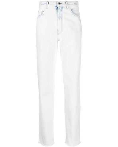 Gcds Bling Logo-embellishment Jeans - White