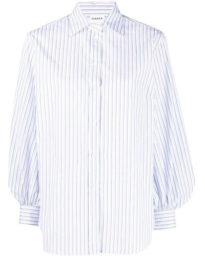 P.A.R.O.S.H. Camicia a righe con maniche a palloncino - Bianco