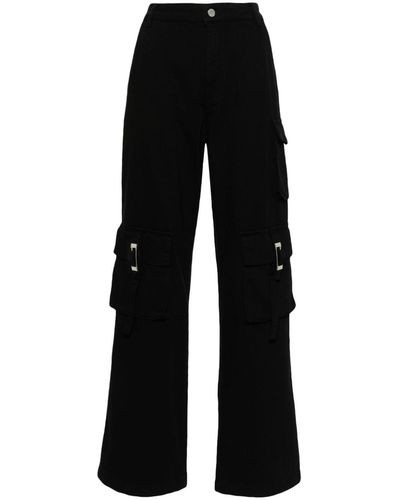 Gestuz Straight-leg Cotton Cargo Pants - Black