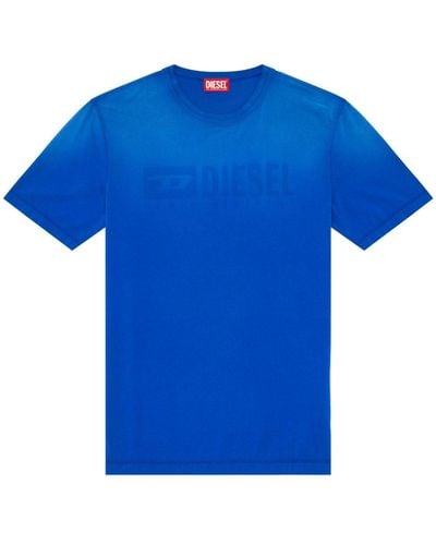 DIESEL T-adjust-k4 Ombré Cotton T-shirt - Blue