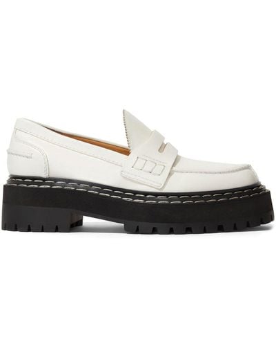 Proenza Schouler Mocasines con plataforma - Blanco