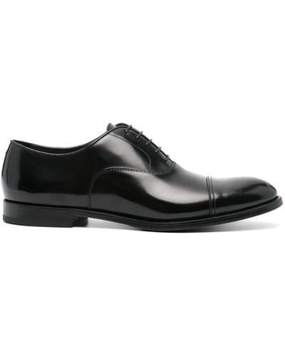 Doucal's Leather Oxford Shoes - Black
