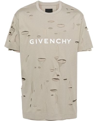 Givenchy T-shirt à découpes - Blanc