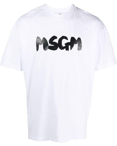 MSGM T-shirt With Logo Print - White