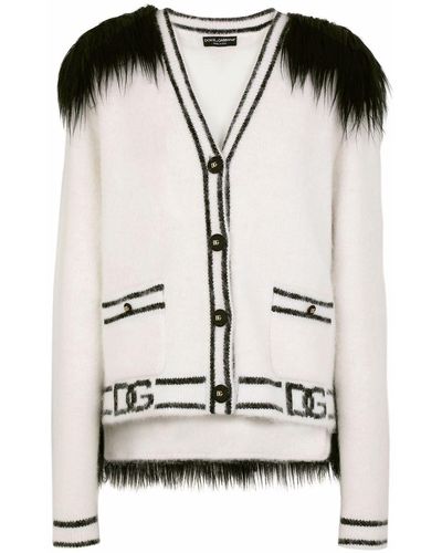 Dolce & Gabbana Vest Met Vlakken Van Imitatiebont - Wit