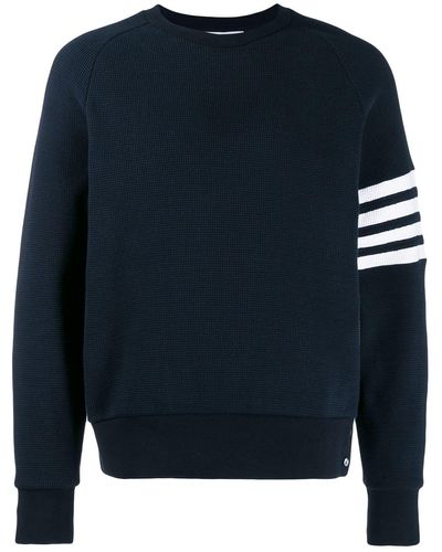 Thom Browne Sweater Met Ronde Hals - Blauw
