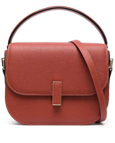 Valextra Iside Leather Crossbody Bag - Red