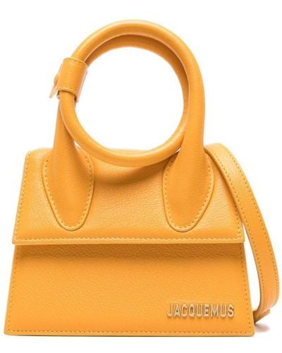 Jacquemus Le Chiquito Noeud Leather Tote Bag - Orange