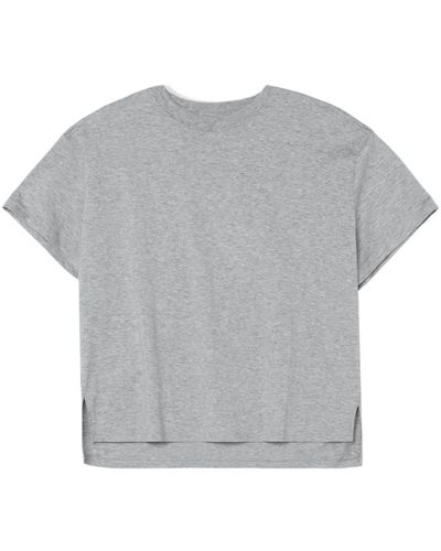 John Elliott Finley Cotton Cropped T-shirt - Grey