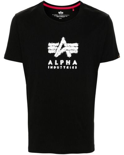 Alpha Industries Grunge cotton T-shirt - Schwarz