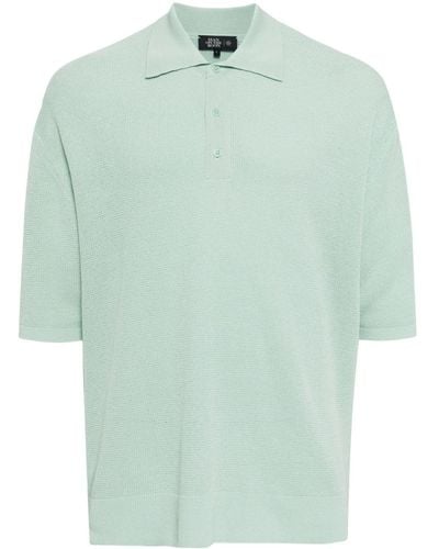 MAN ON THE BOON. Knitted Short-sleeve Polo Shirt - Green