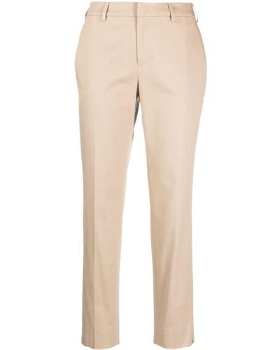 PT Torino Straight-leg Stretch-cotton Pants - Natural
