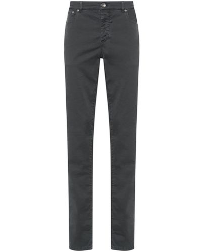 Brunello Cucinelli Broek Met Geborduurd Logo - Grijs