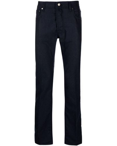 Jacob Cohen Bard Slim-cut Flannel Pants - Blue