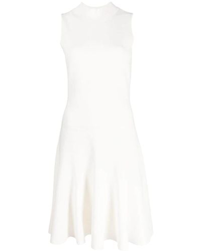 Paule Ka Milano Pleated-skirt Midi Dress - White