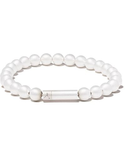 Le Gramme Armband mit Perlen - Weiß
