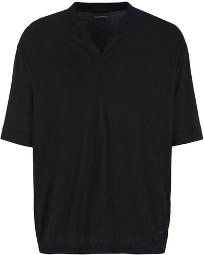 Emporio Armani T-shirt à col v - Noir