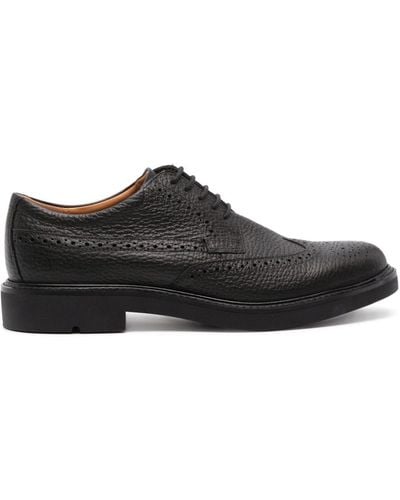 Ecco Metropole London Perforated Leather Brogues - Black