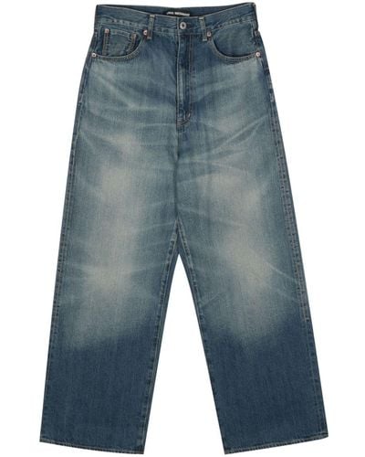 Junya Watanabe Stonewashed Straight Jeans - Blue