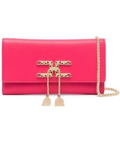 Elisabetta Franchi Tassel-detail Clutch Bag - Pink