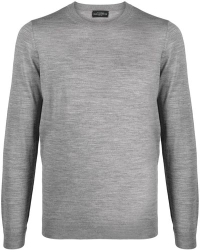 Ballantyne Long-sleeve Wool Sweater - Gray