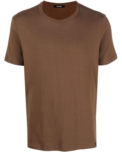 Tom Ford Solid-color Crew-neck T-shirt - Brown