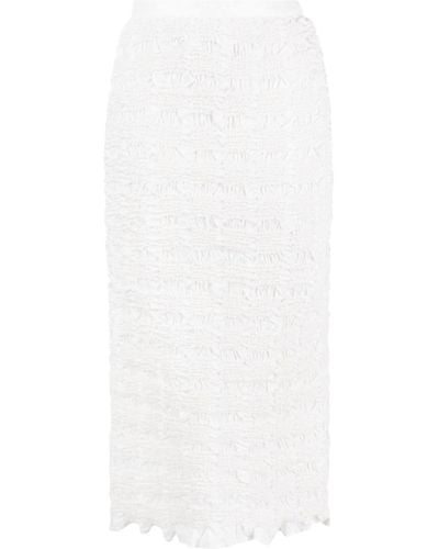 Cecilie Bahnsen Ugne Pencil Midi Skirt - White