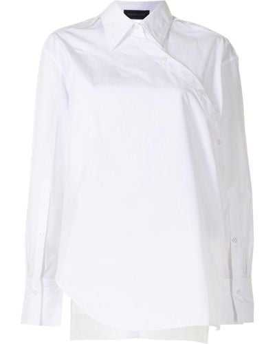 Eudon Choi Asymmetric Wraparound Shirt - White