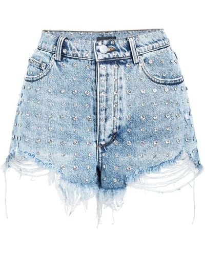 retroféte Angel Jeans-Shorts - Blau