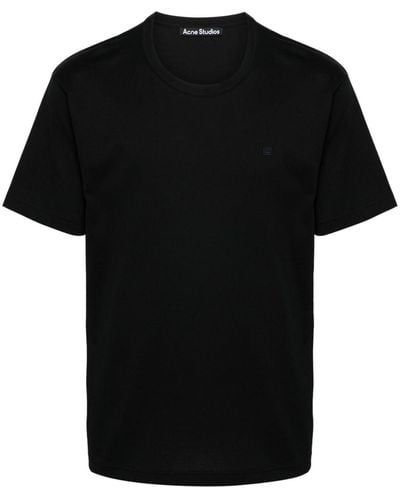 Acne Studios Logo-patch Organic Cotton T-shirt - Black