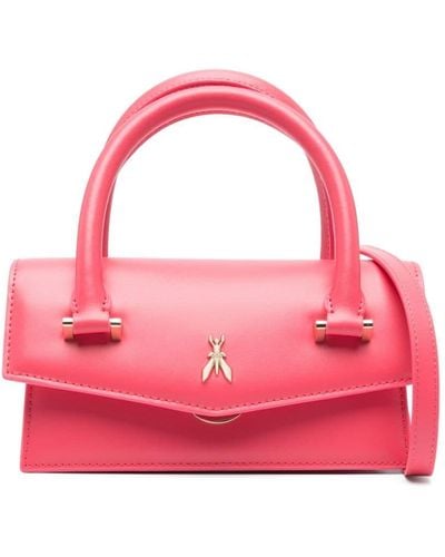 Patrizia Pepe Fly Bambi Leather Tote Bag - Pink