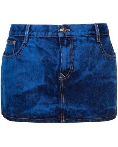 Vivienne Westwood Tie-dye Denim Miniskirt - Blue