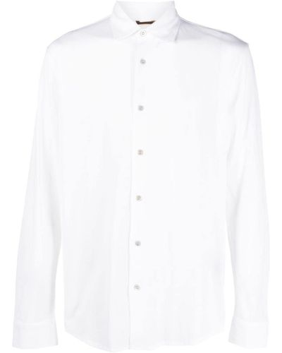 Moorer Long-sleeve Cotton Shirt - White