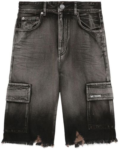 we11done Pantalones cortos con efecto degradado - Gris