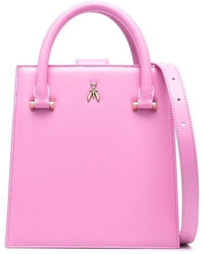 Patrizia Pepe Logo-plaque Leather Bag - Pink