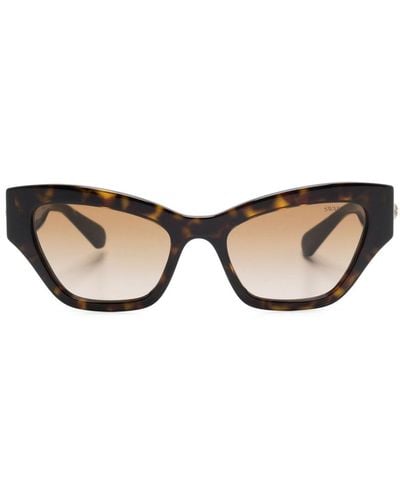 Swarovski Sonnenbrille mit Cat-Eye-Gestell - Natur
