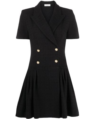 Sandro Mini-jurk Met Dubbele Rij Knopen - Zwart