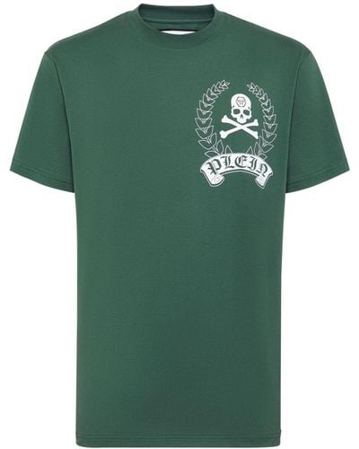 Philipp Plein Logo-print Cotton T-shirt - Green
