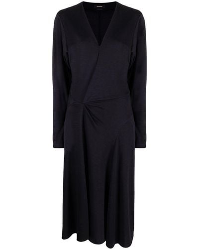 Isabel Marant Courtney Vネックドレス - ブラック