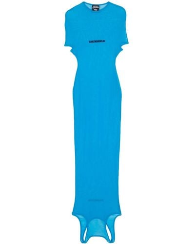 Jean Paul Gaultier Vestido corto de malla de x Shayne Oliver - Azul
