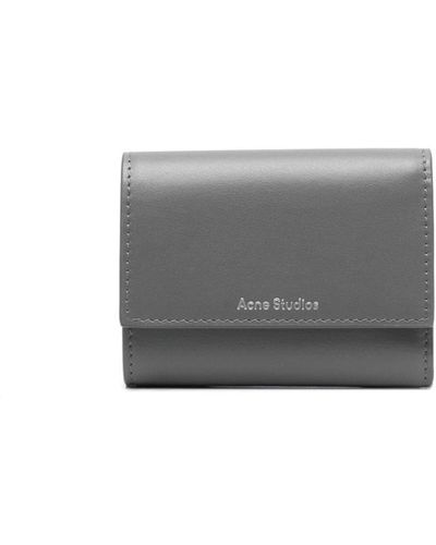 Acne Studios Tri-fold Leather Wallet - Gray