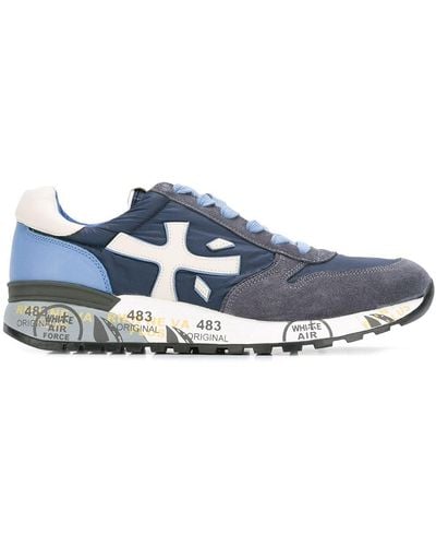 Premiata Mick Trainers With Side Logo - Blue