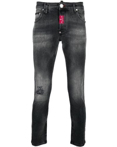 Philipp Plein Distressed Skinny Jeans - Grey