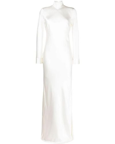 Michelle Mason オープンバック ロングスリーブドレス - ホワイト