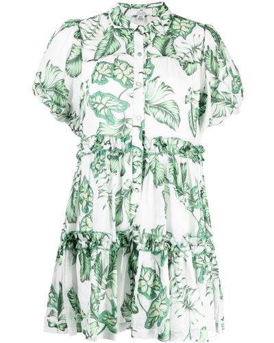 We Are Kindred Vestido corto Amelie a capas - Verde