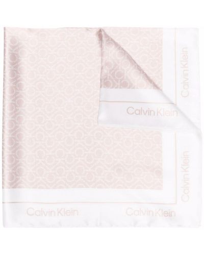 Calvin Klein ロゴジャカード スカーフ - ピンク