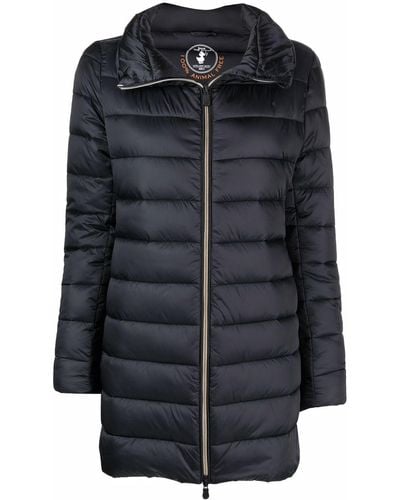 Save The Duck Padded Zip-up Coat - Black